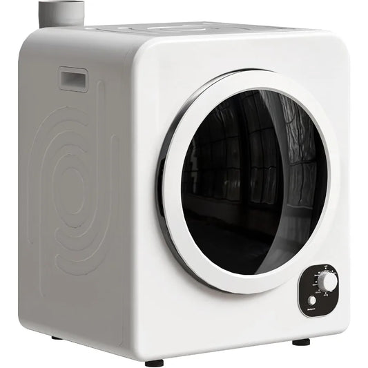 HOMCOM 120V Portable Clothes Dryer 1300W Compact Front Load Laundry Dryer Machine 3.3 Cu. Ft. with Stainless Steel Tub 4 Automa