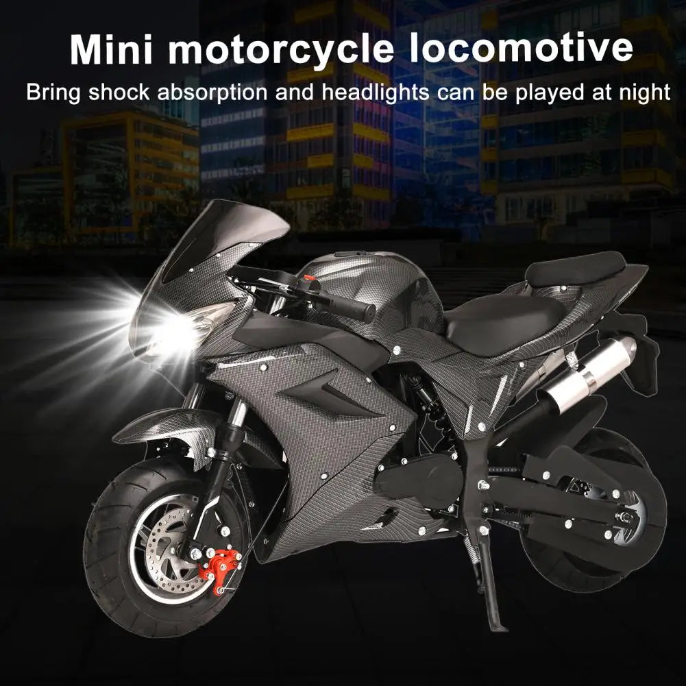 49cc 4-Stroke Pocket Rocket Motorcycle, Mini Motorcycle, Gas Pocket Motorbike with Front Rear Disc Brakes