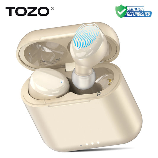 Refurbished TOZO Wireless Bluetooth 5.3 Earphones In Ear TWS Earbuds Headset HiFi Stereo Touch Control Built-in Mic Calls ENC