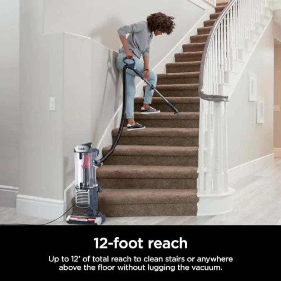 ZU100 Rotator Pet Upright Vacuum with PowerFins HairPro Odor Neutralizer Technology Navy Renewed