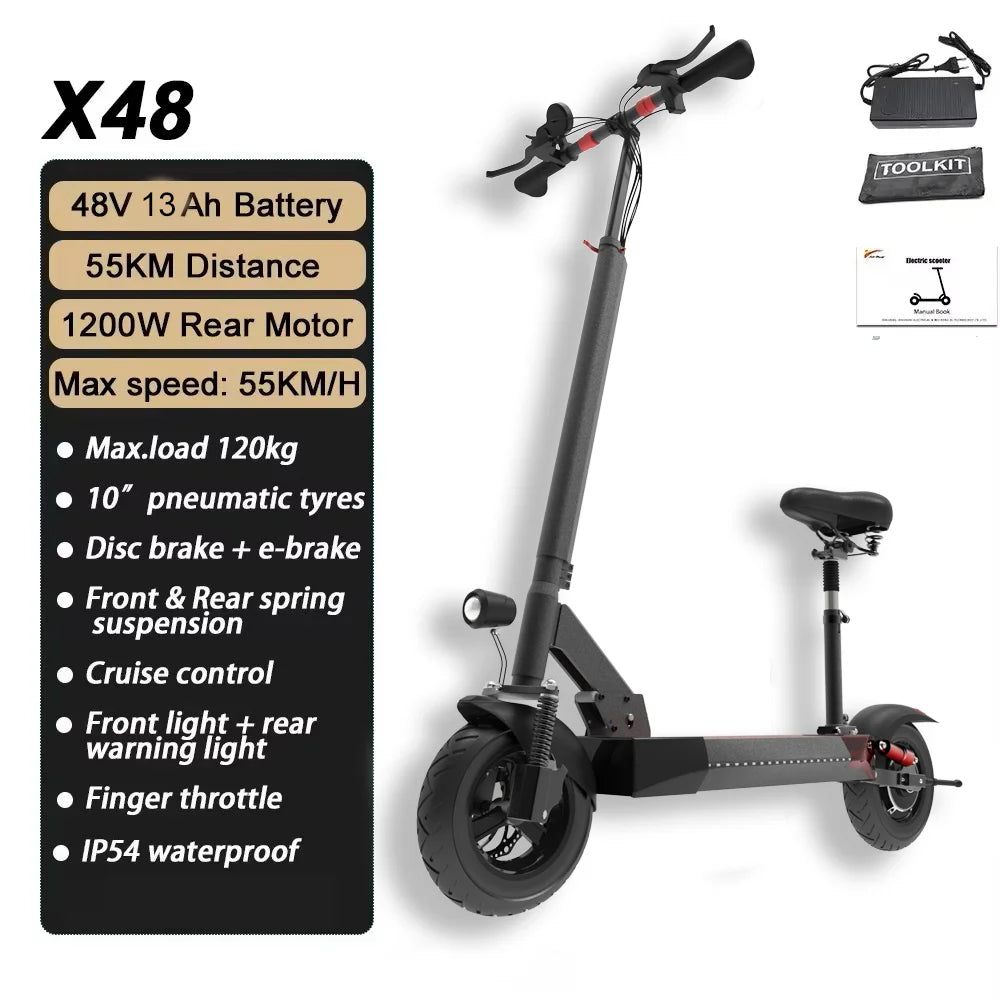 3200w Dual Motors Electric Scooter for Adults 75km/h Speed 70km Long Range 10 inch Tires E Scooter Patinete Electrico Skateboard