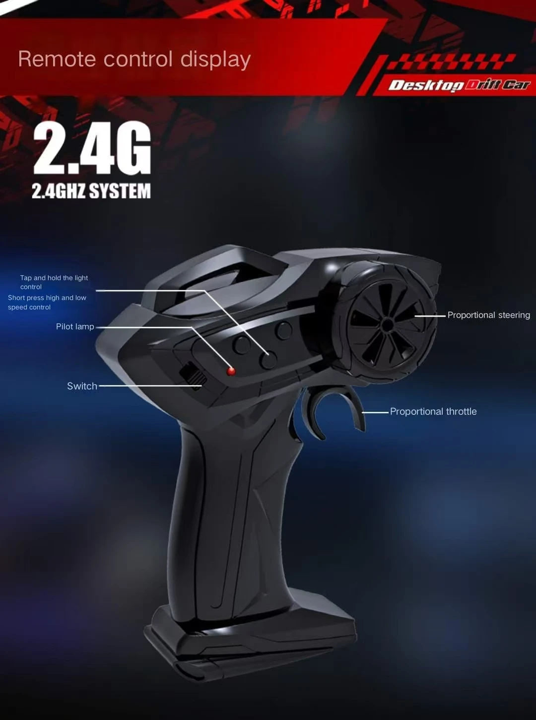 New 4WD 2.4GHZ RC Simulation Mini Drift Car Palm Racing Model Desktop Toys 1/64 Scale Remote Control Car Gift For Children Boys