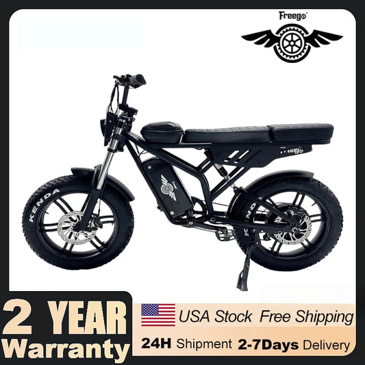 【2 Year Warranty 】Freego electric bicycle F2 Pro Max 20" x 4.0" fat tire adult electric mountain ebikes Top Speed 40 MPH EBike
