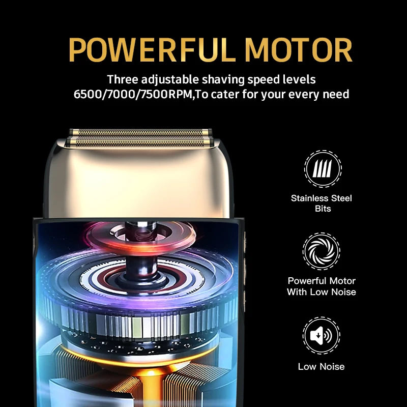 Ufree Close Shaver Electric Foil Shavers for Men, 3-Speed Electric Razor,  Home appliance, Face Shaving Beard Trimmer with LCD