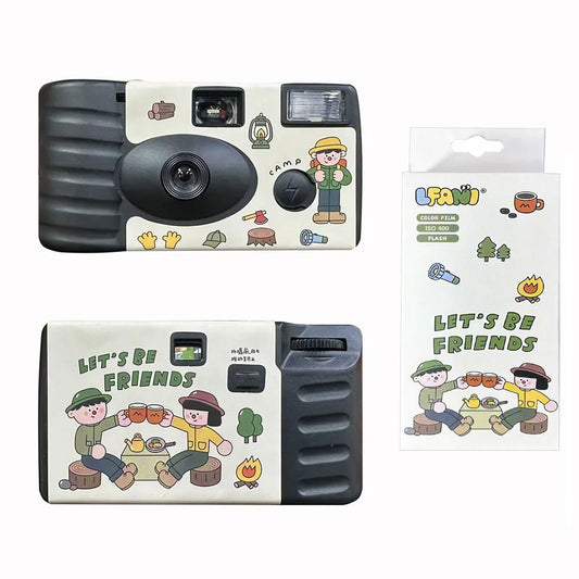 35mm Disposable Film Camera Built-in Flash One Time Use Camera 27 Photos Retro Camera for Birthday Parties