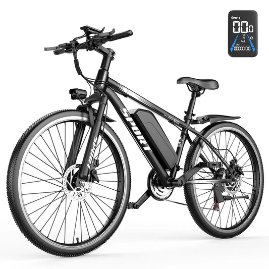 Mountain electric bicycle, 26 inch tires, peak 1000W motor, IPX7 waterproof, SHIMANO transmission, range of 35 miles, E-BIKE