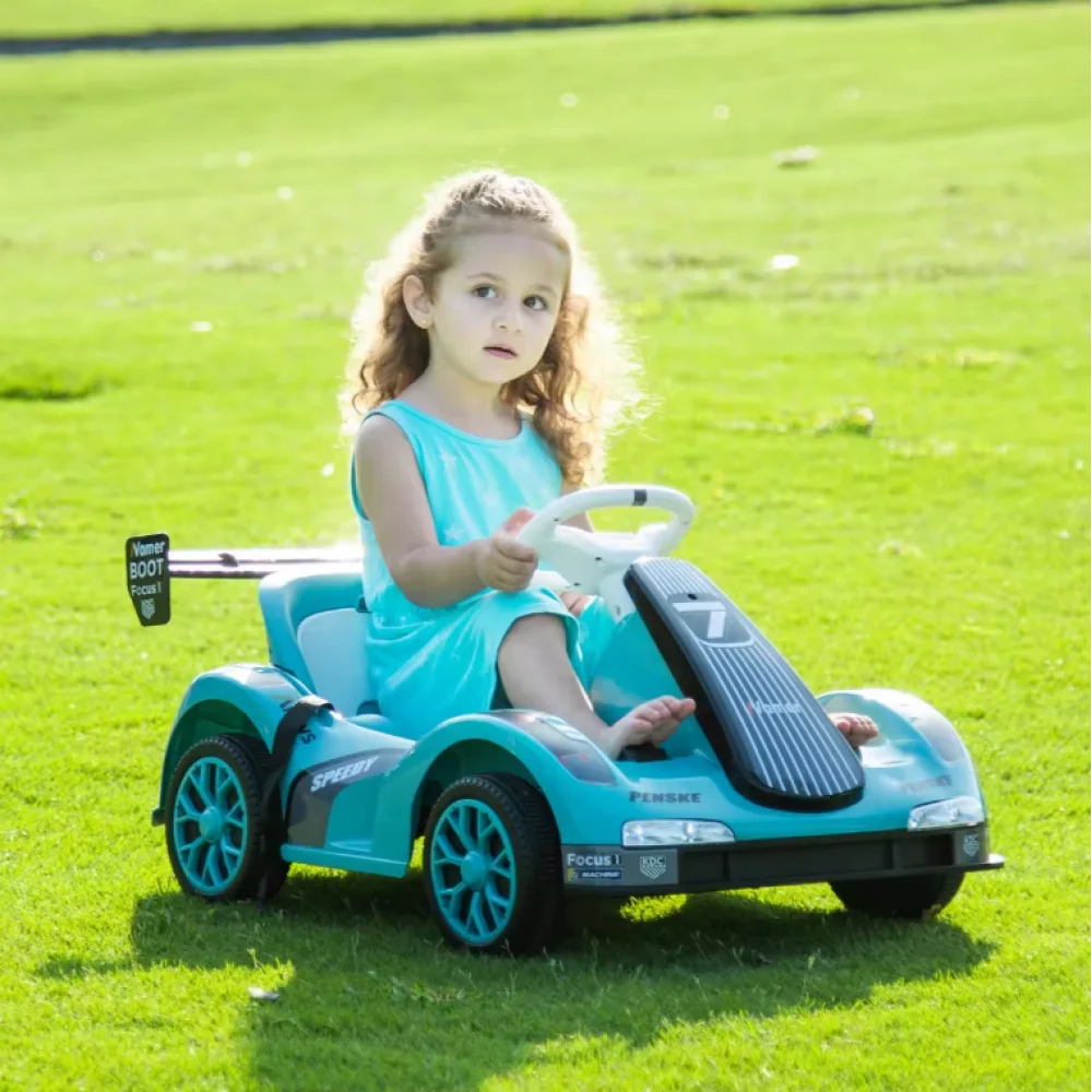 Kids' go-kart,ride on car, kids electric car, riding toys for kids with remote control Amazing gift for 3~6 years boys/ girls