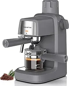 KEENSTAR 3.5Bar Espresso Machine with Milk Frother, 800W Compact Espresso and Cappuccino Machine with Preheating Function, 4 Cup
