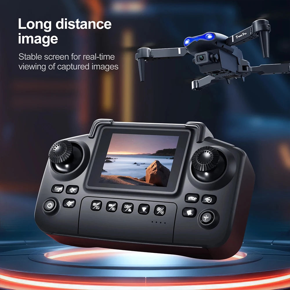 E88 4K professional and videography  Aerial Drone with Large screen on remote control long distance children's toys