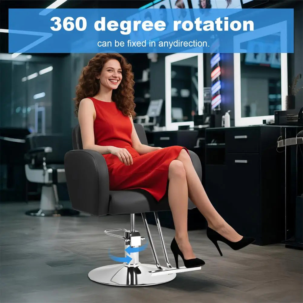 Hydraulic Hair Salon Chair Swivel Stool, 360-Degree Rotation Height Adjustable Barber Chair, Rolling Swivel Hair Salon Chair