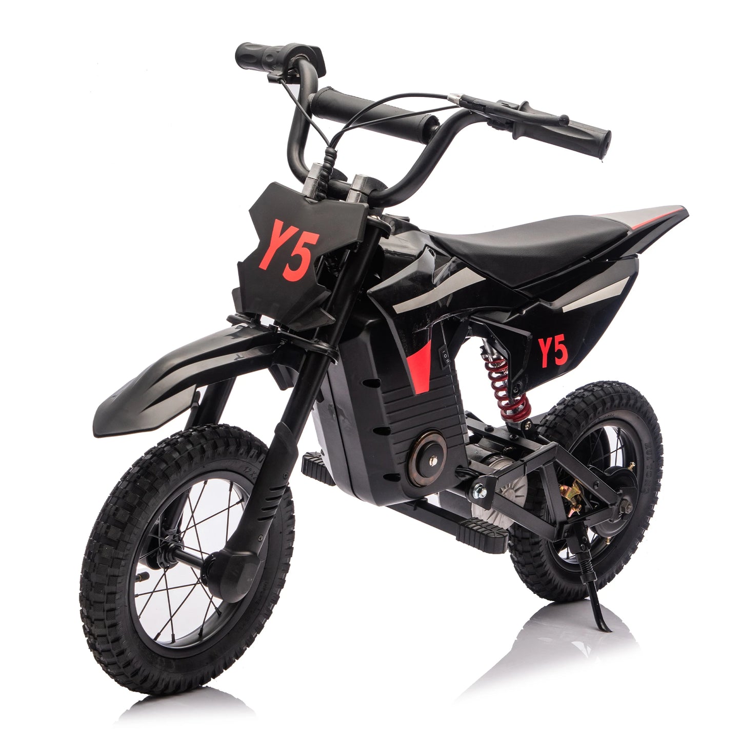Ride On Electric Toy Off-Road Motorcycle, 24V 250W, 9.32 MPH Max Speed, 180 Lbs Weight Capacity, Fast Charging, Rear Suspension