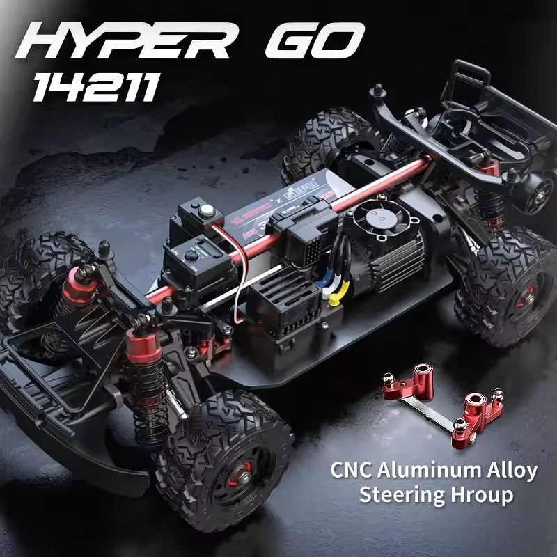 MJX HYPER GO 14211 Racing Car 1/14 Short Truck 45A ESC Brushless Motor 47 KM/H Large Foot 4WD RC Car Remote Control Car Toy MJX