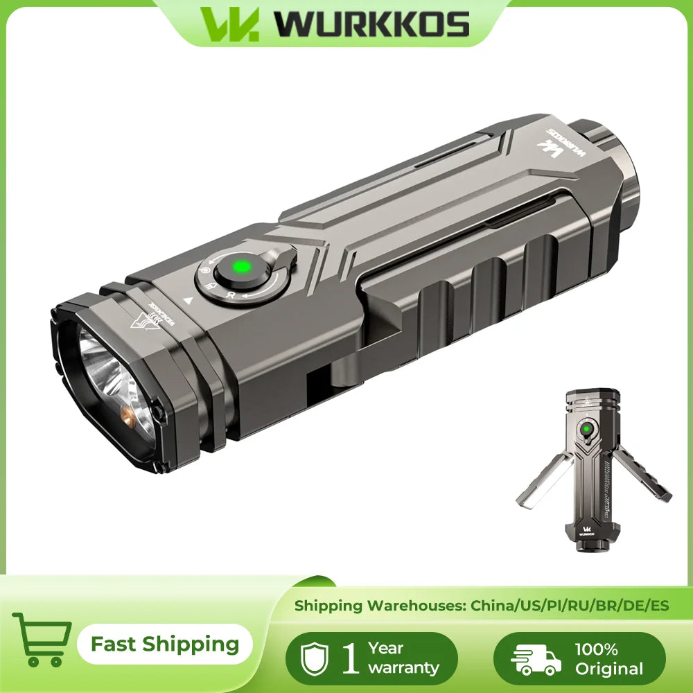 Wurkkos HD02 Shipped locally for lightning-fast delivery LED Camping Lamp Hunting Hiking Searchlight with Rechargeable Battery