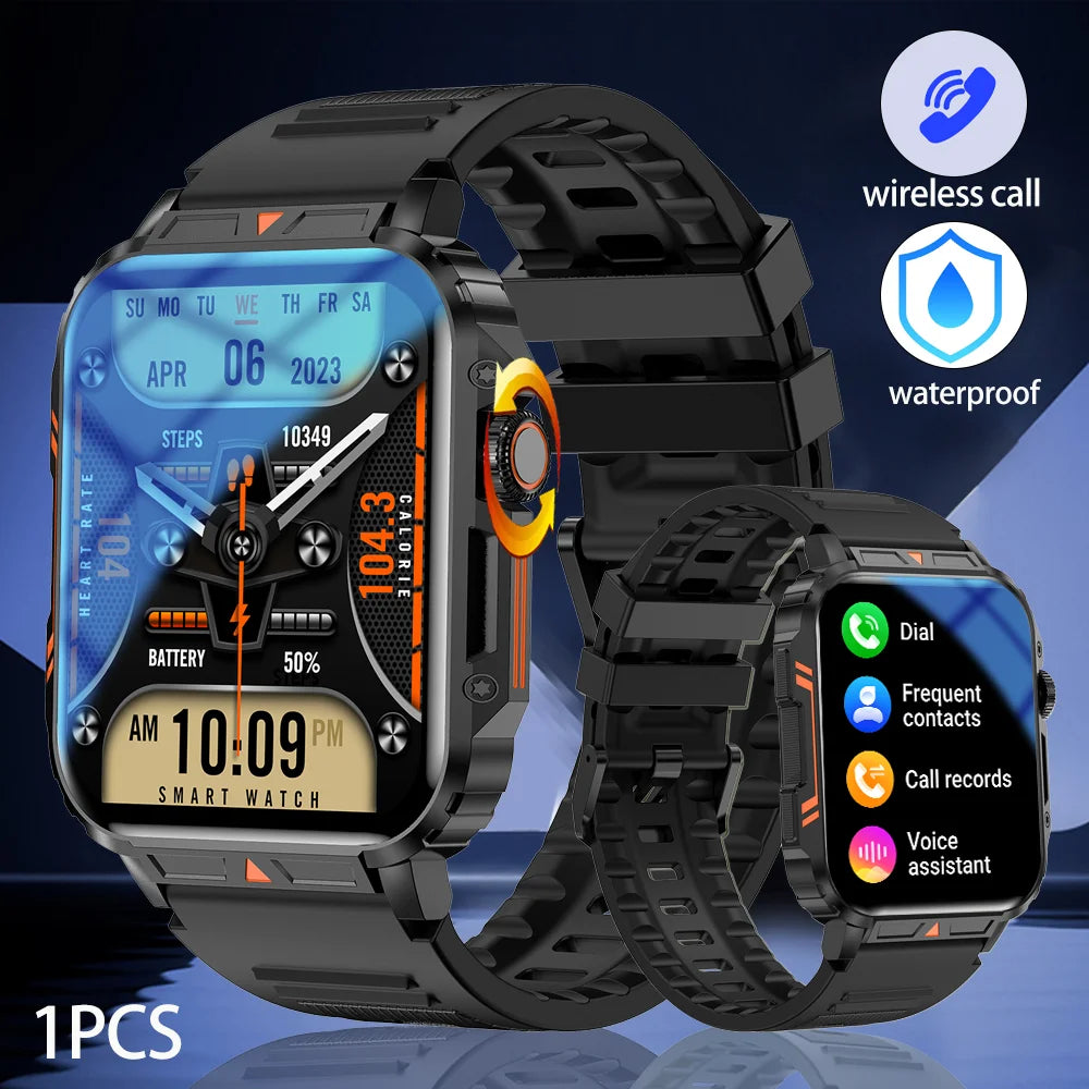 SENBONO Military Men Smart Watch Bluetooth Call 24/7 Heart Rate Monitor IP68 Waterproof 100+ Sport Mode Smartwatch for Men Women