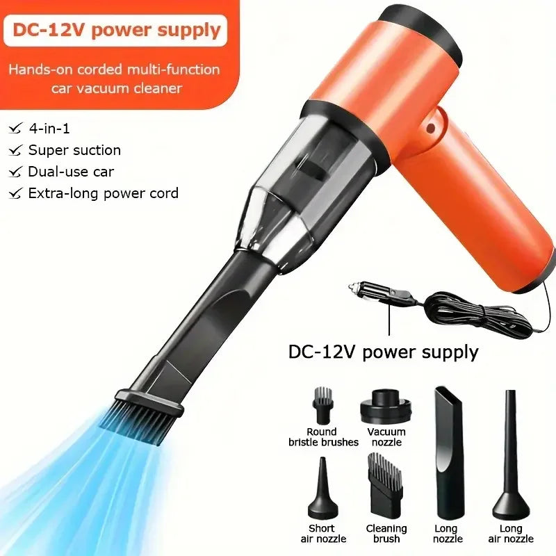 Small portable strong suction 12v wired car special vacuum cleaner, a tool for cleaning gaps and garbage in the car