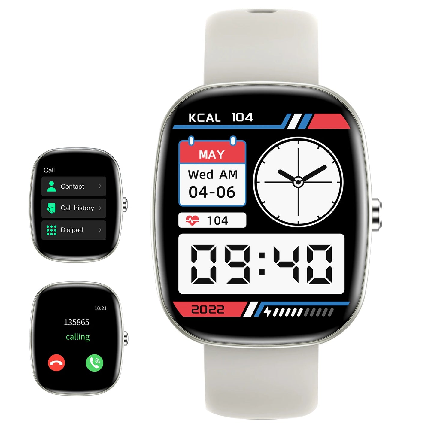 Multifunctional smart watch, wireless calling, call reminder/rejection, custom dial, music playback, unisex sports watch
