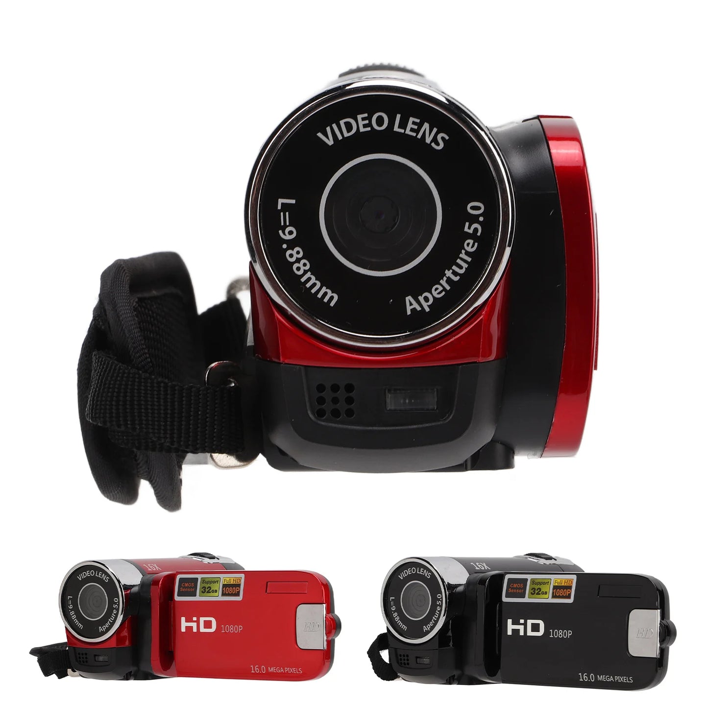 Digital Video Camcorder Portable Full HD 1080P 270° Rotation Handheld 16MP Digital Camcorders for Family for Kids for Gifts