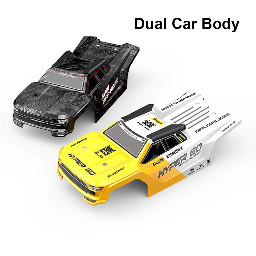 MJX Hyper Go 14207 1/14 RC Car Dual Car Shells 4WD Off-Road Racing Truck Brushless 2.4G Remote Control Car Toys As Gift