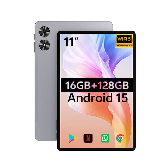 SVITOO 11-inch Tablet Android 2025 16GB RAM 128GB ROM Octa-Core T606 8000mAh Battery Type-C Widevine L1 Android Tablets