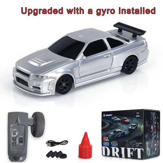 US Stock Gyro 1/43 RC Drifting Car Racing RTR 4WD High Speed Radio Control Model 2.4G Drift Race Cars Vehicle Toys Boys Gifts