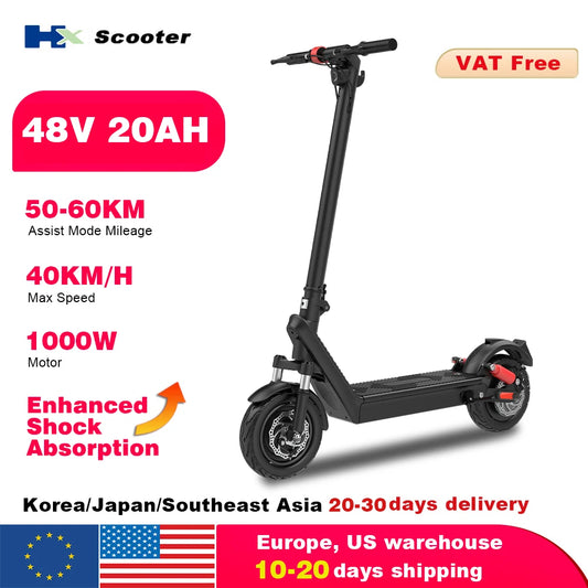 HX X9B electric scooter 1000W 20AH 40KM/H Electric kick scooters e scooter adults electric skateboards Folding escooter Escooter