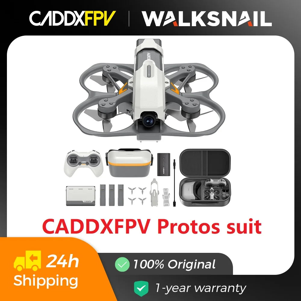 CADDX Protos FPV Drone RTF Kit 2.4G ELRS Receiver 5.8G  1080P FPV Goggles HD Ascent Lite VTX Ultra Low Latency Transmission