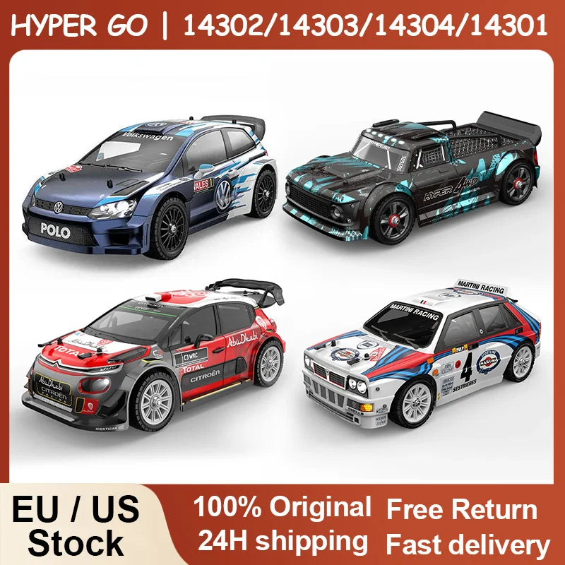 HYPER GO RC MJX 14304 14303 14302 14301 High Speed Drift Car  With Gyroscope - Electric Toy for Kids Volkswagen Racing Gift