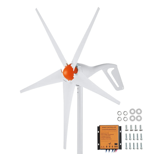 SucceBuy Wind Turbine Generator 12V 500W/800W Wind Turbine Wind Power Generator with MPPT Controller Suitable for Home Farm RVs