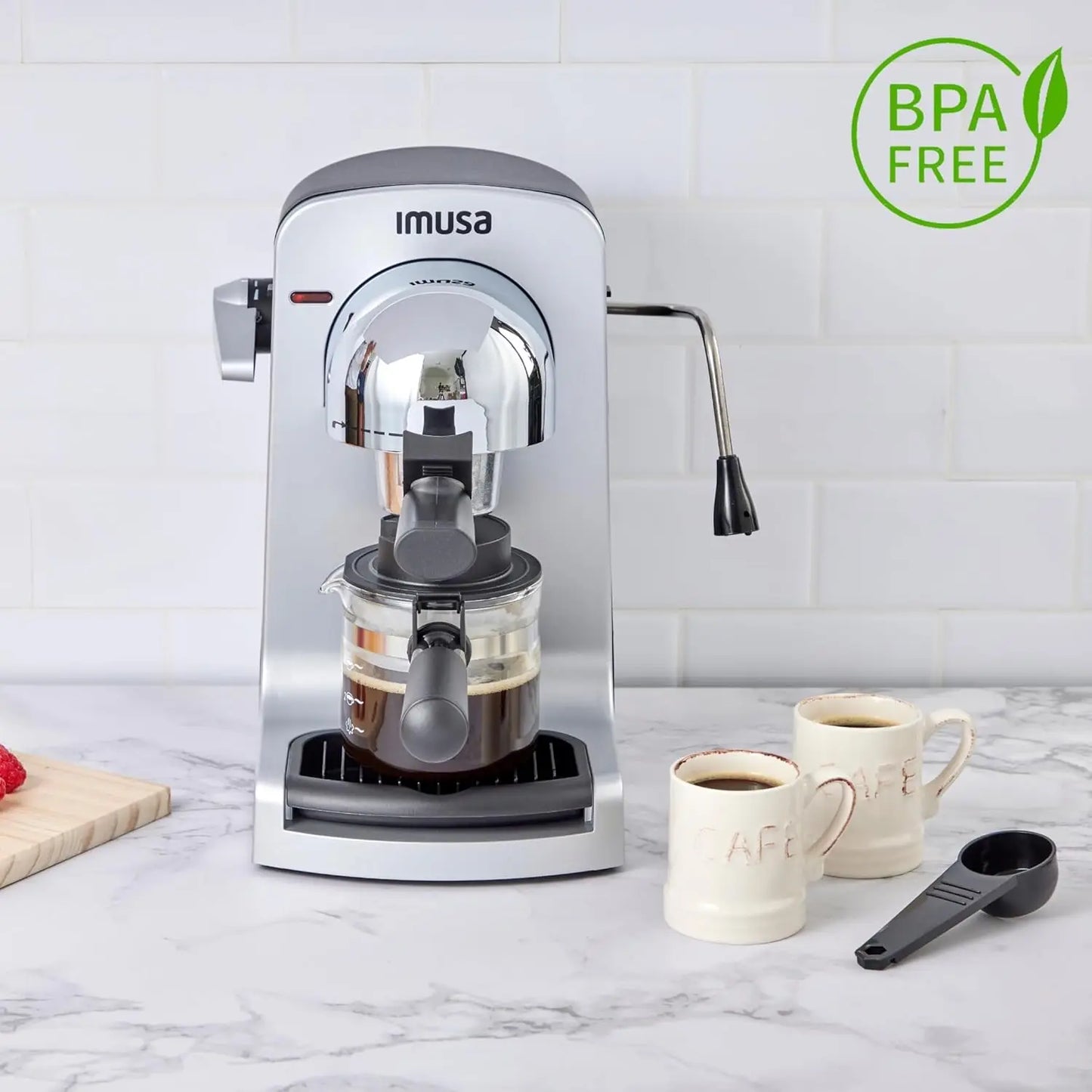 4cup Electric Bistro Espresso Cappuccino Maker, Silver