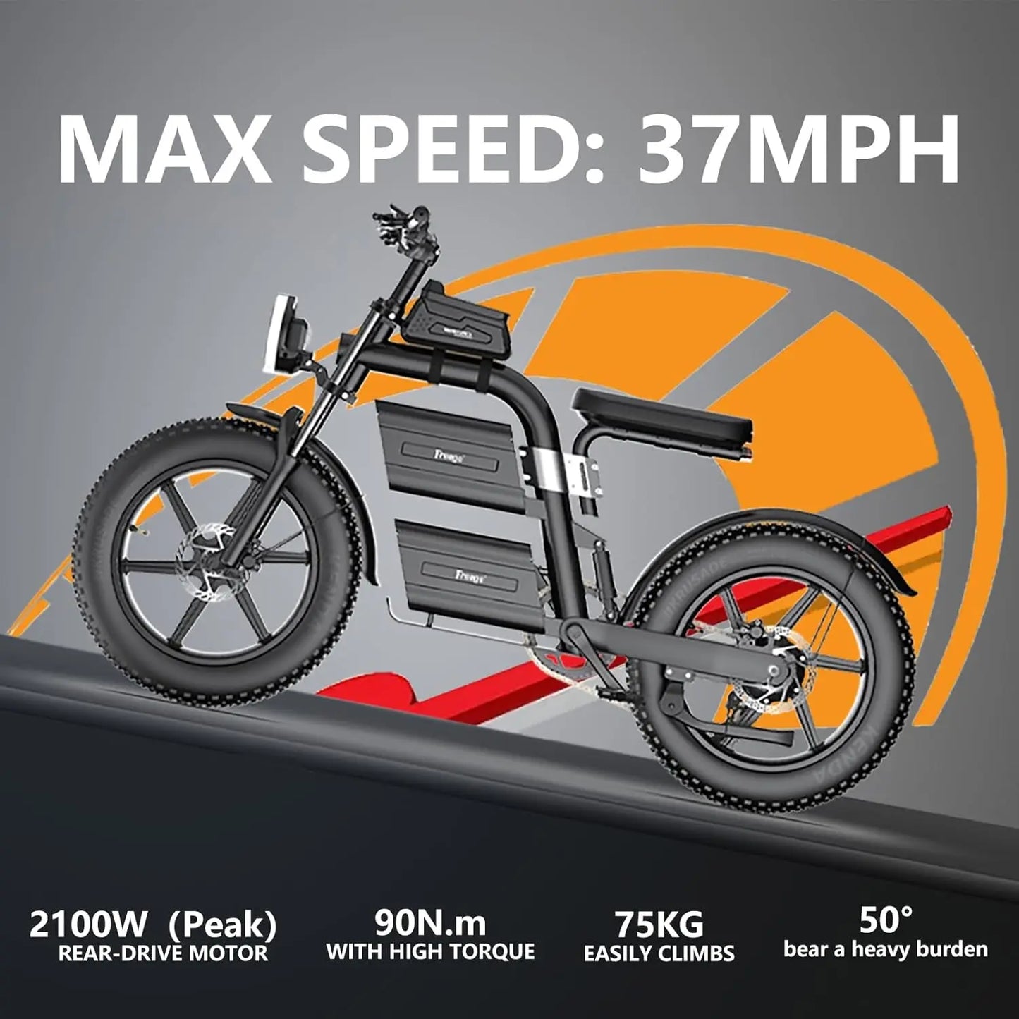 Freego E20 Electric Motorcycle 2100W 60V Dual Battery Off Road Mountain Bicycle Adjustable Seat Height Dual Suspension 7-Speed