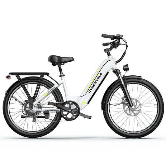 Cybervelo EK7/EK2 26" Electric Bike with 7-Speed,1000 Peak E-Bike for Adults,80 Miles Removable Battery,one year warrenty