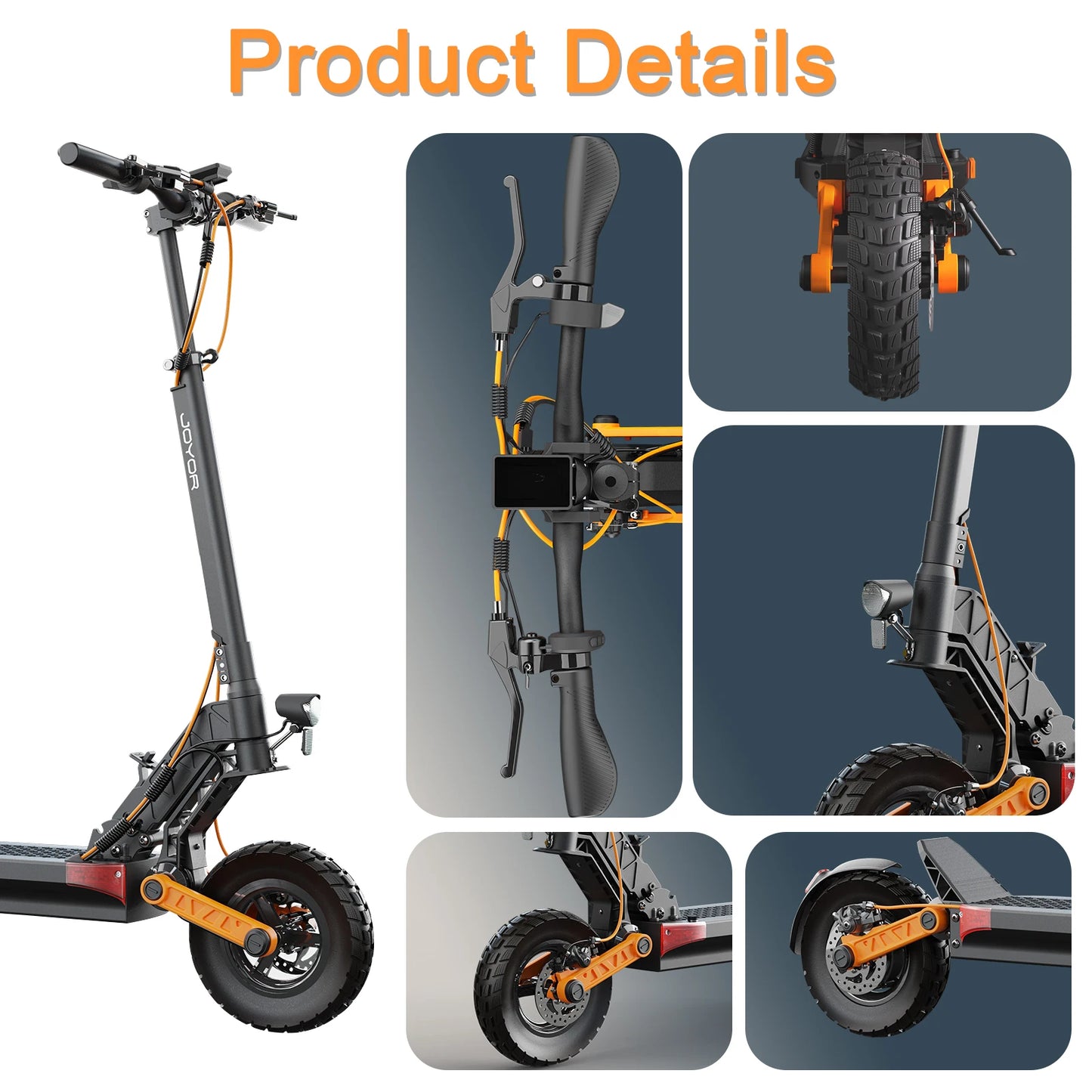 【Used - Like New】JOYOR S5-Z electric scooter 600W power motor speed 31Mph, 34-Mile Range, Foldable Design for Commuting & Advent