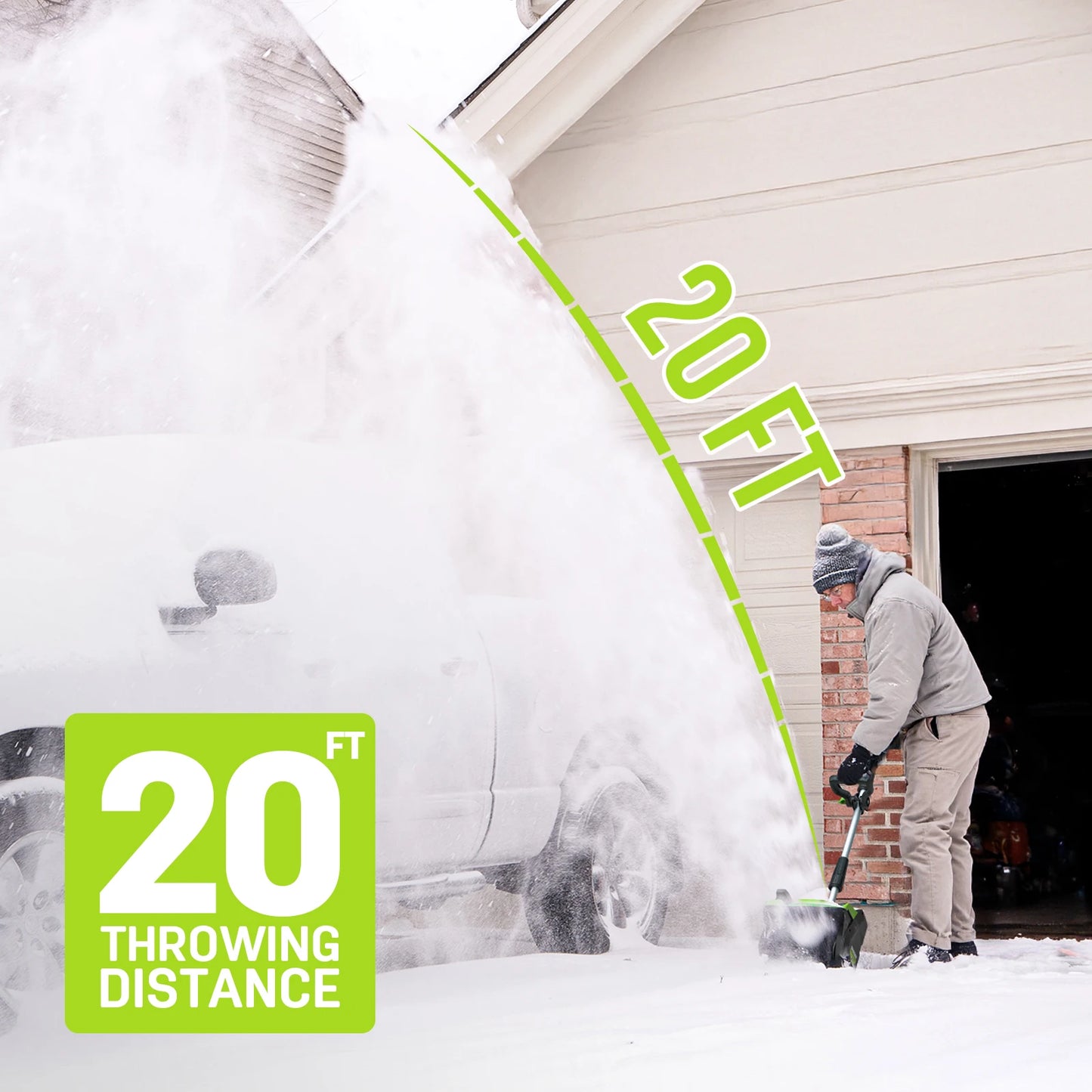 Deli Cordless Snow Shovel 21V Battery Not Included