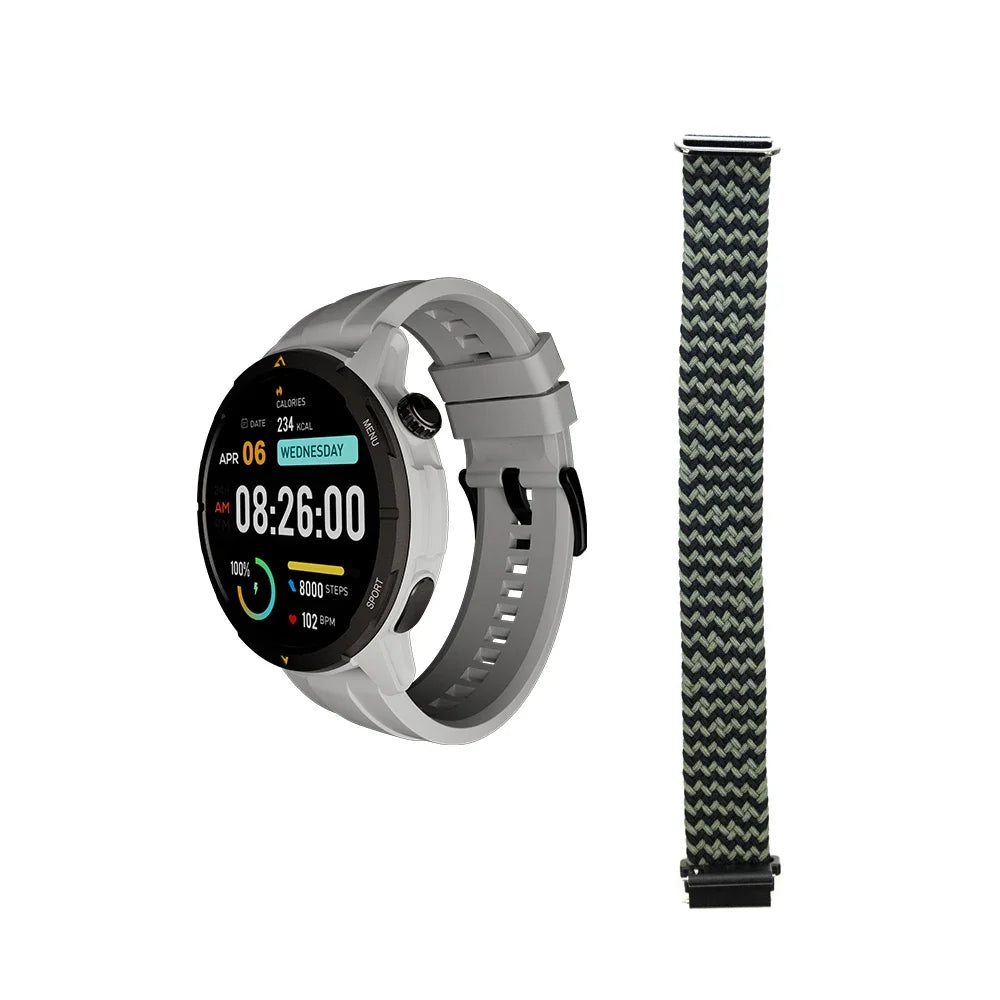 AGM Legion Smartwatch 5ATM Waterproof 1.43"AMOLED Display Heart Rate Blood Oxygen 100+ Sports Modes GPS Compass