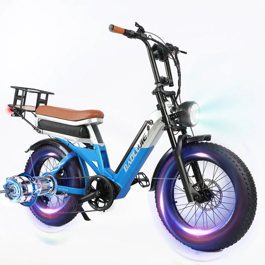 BAOLUJIE DM01 Electric Bike 2000W Motor Electric Dirt Bike 60V Electric Bicycle for Adults 20" Fat Tire UL2849【1 Year Warranty】