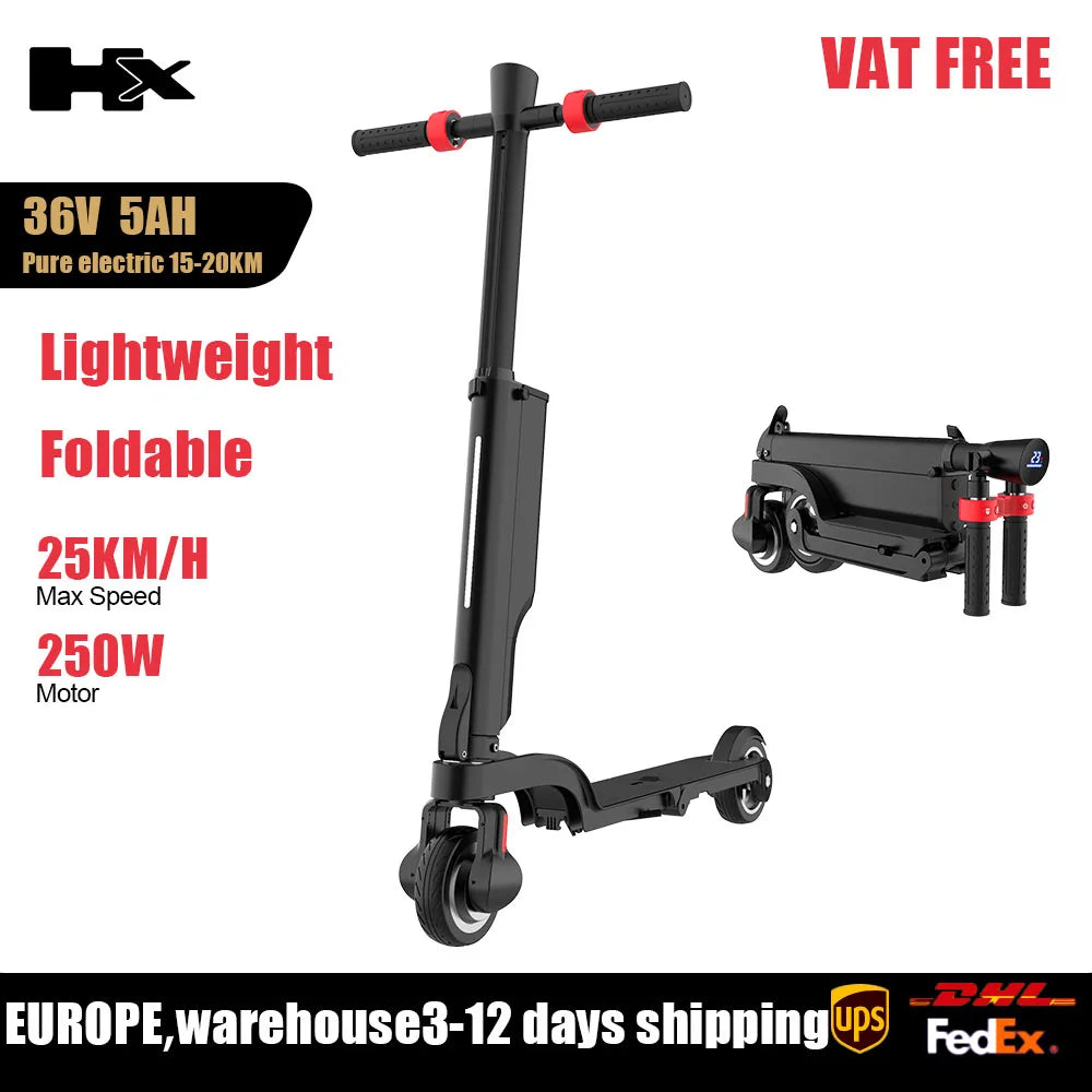 HX X6 EScooter Adult 350W 7.5AH 36V 25KM/H Foldable Electric Kick Electric Scooter 5.5 inch Wheel EScooter For Adult Children