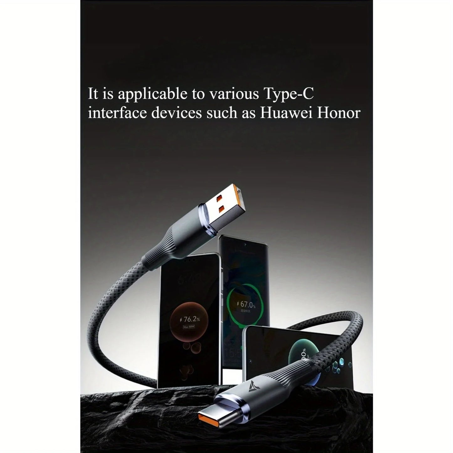 6Pcs 10Ft/3m Usb to Type-C fast charging data cable, 120W Super fast charging cable, suitable for various devices with Type-C