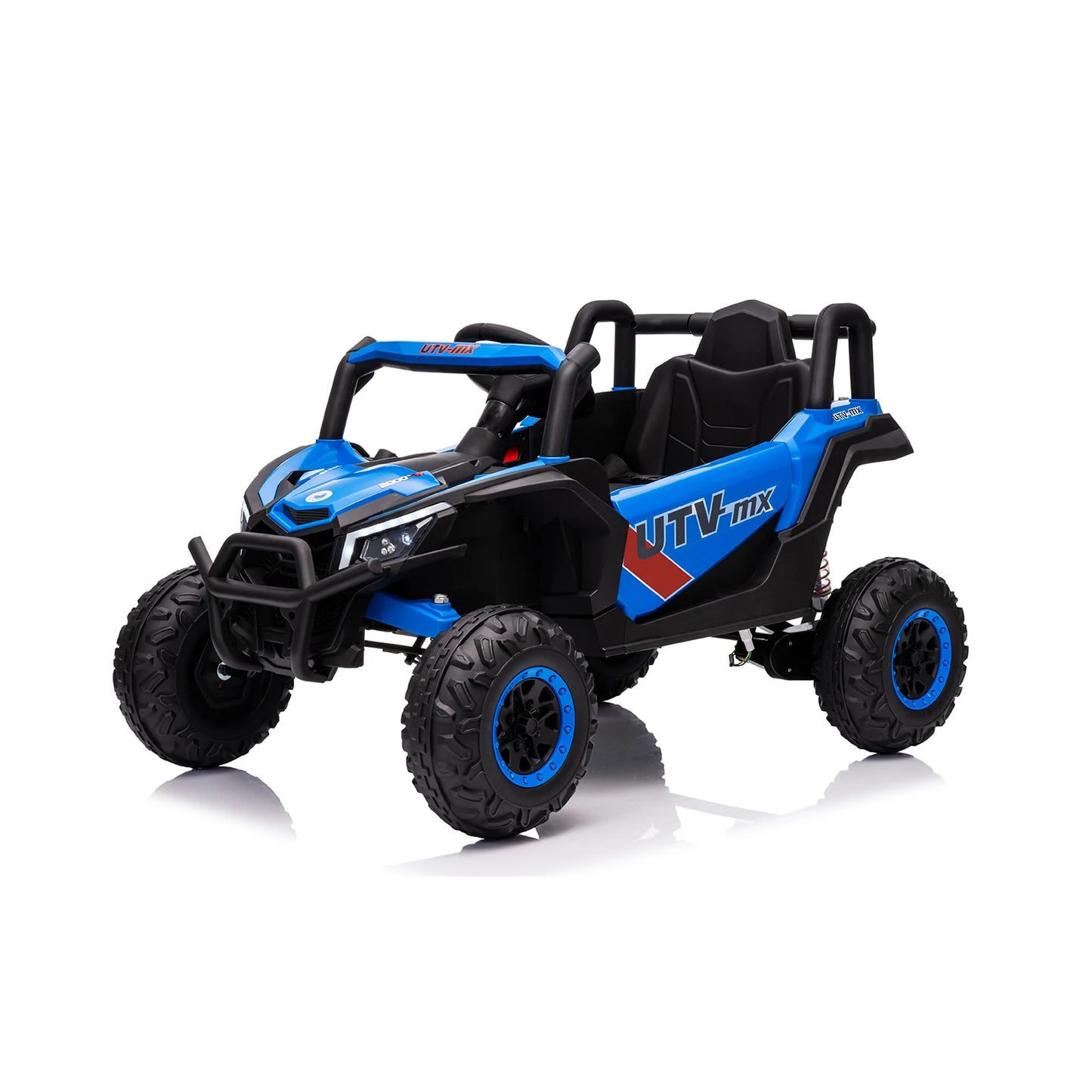 12V UTV Truck Kids Ride On Car Electric Vehicle with 4 Spring Suspension Remote Bluetooth,Music,LED Lights for Ages 3+ Years