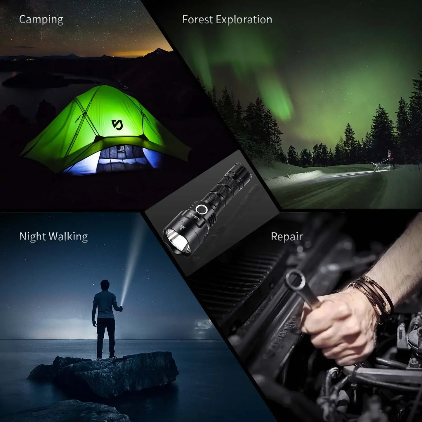 Sofirn C8G SST40 Powerful LED Flashlight 21700 With Power Indicator Lantern 18650 Torch 2 Groups Ramping SOS Beacon Outdoor