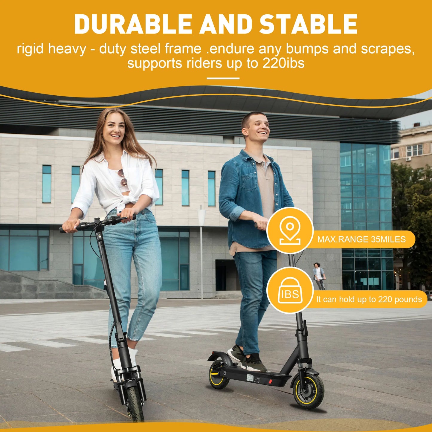 HEZZO G30 Electric Scooter for Adults 500W Motor 36V 15Ah Battery Folding Escooter 10 inch Tire City E-scooter APP