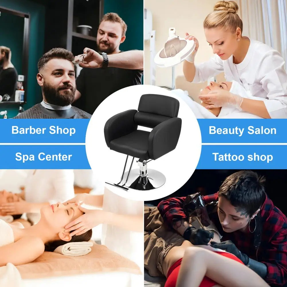 Hydraulic Hair Salon Chair Swivel Stool, 360-Degree Rotation Height Adjustable Barber Chair, Rolling Swivel Hair Salon Chair