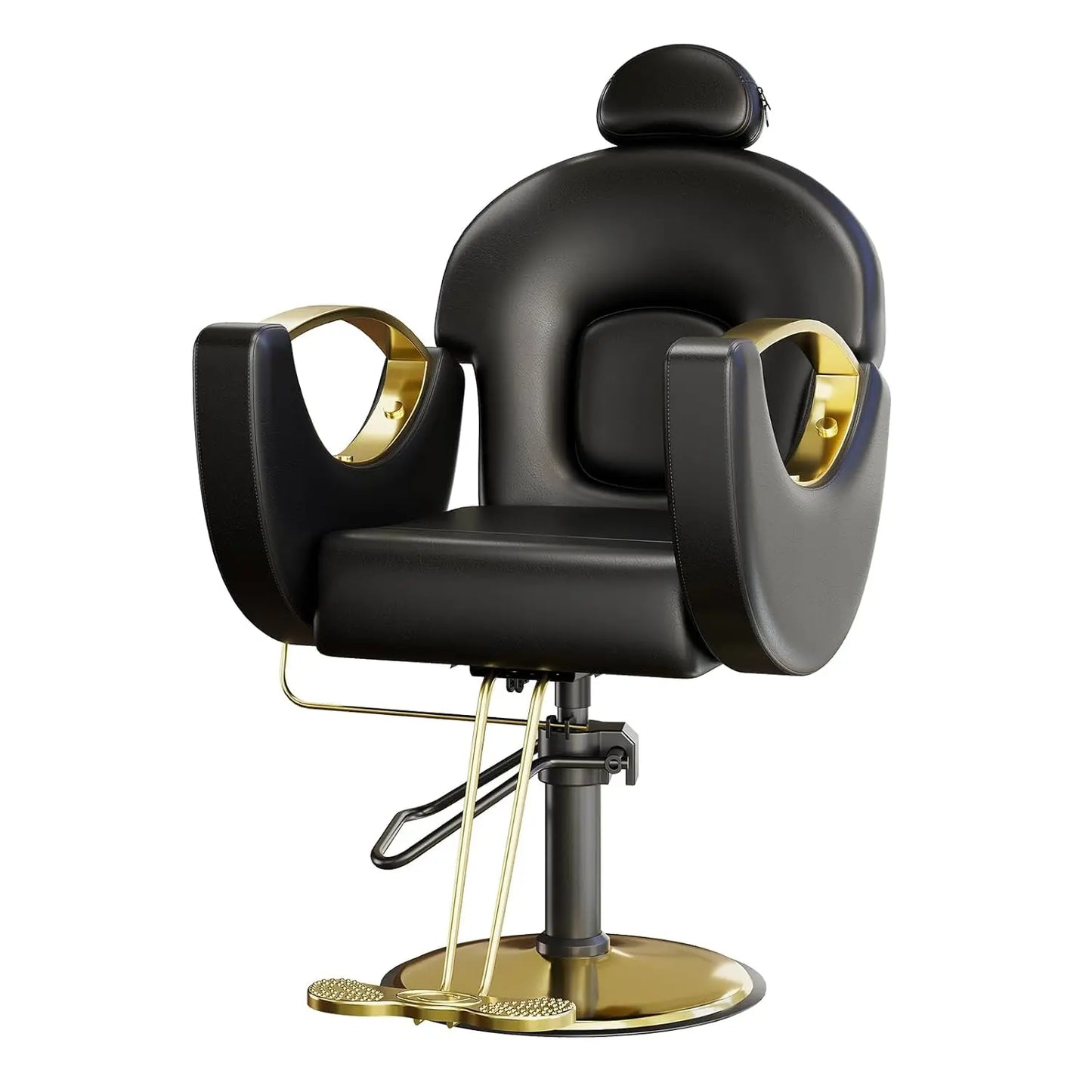 Reclining Barber Salon Chair 360°Swivel Barber Chair with Heavy Duty Hydraulic Pump for Spa Shampoo Hair Stylist Barbershop Home