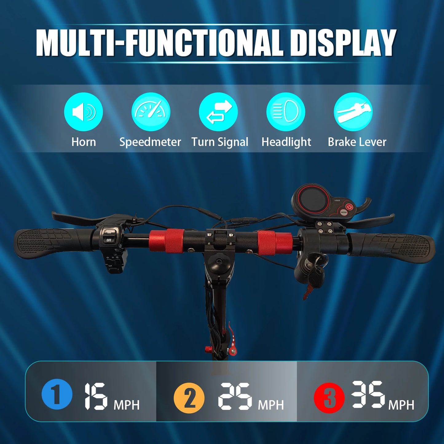 X48 Foldable Electric Scooter for Adults with Seat, 35 MPH Max Speed, 25 Miles Long Range, 300 Lbs Max Load, 10" Pneumatic Tire