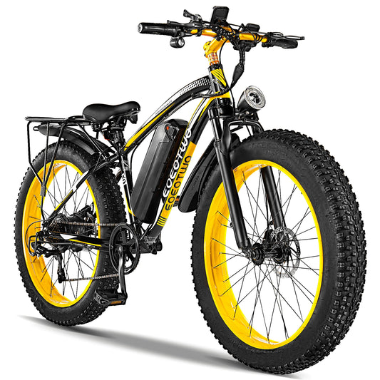 EOEOTWO E01 Electric Bike,26"x4.0 Fat Tire Ebike for Adults,1500W Peak,Electric Mountain Bike,34mph,E Bike + 1 Year Warranty
