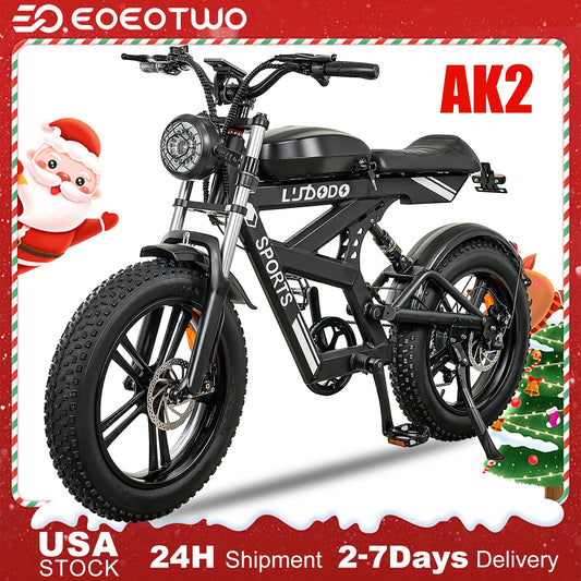 Electric Bike for Adults,1500W Peak,35MPH,48V 816Wh Battery,MAX 75Miles Electric Motorcycle,20'' Fat Tire Dirt Bike,7-Speed Bike