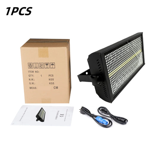 200W LED RGBW 4in1 48 Partition Strobe Light  White 8000K DMX Super Bright  Dj Wash Bar Strobe Stage Lighting Effects