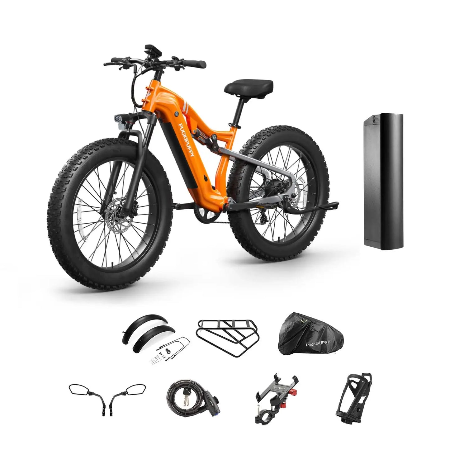PUCKIPUPPY Labrador pro Electric Bike 1350W Peak 48V 20AH Battery Ebike 26" Fat Tire Electric Mountain Bike 2-Year Warranty