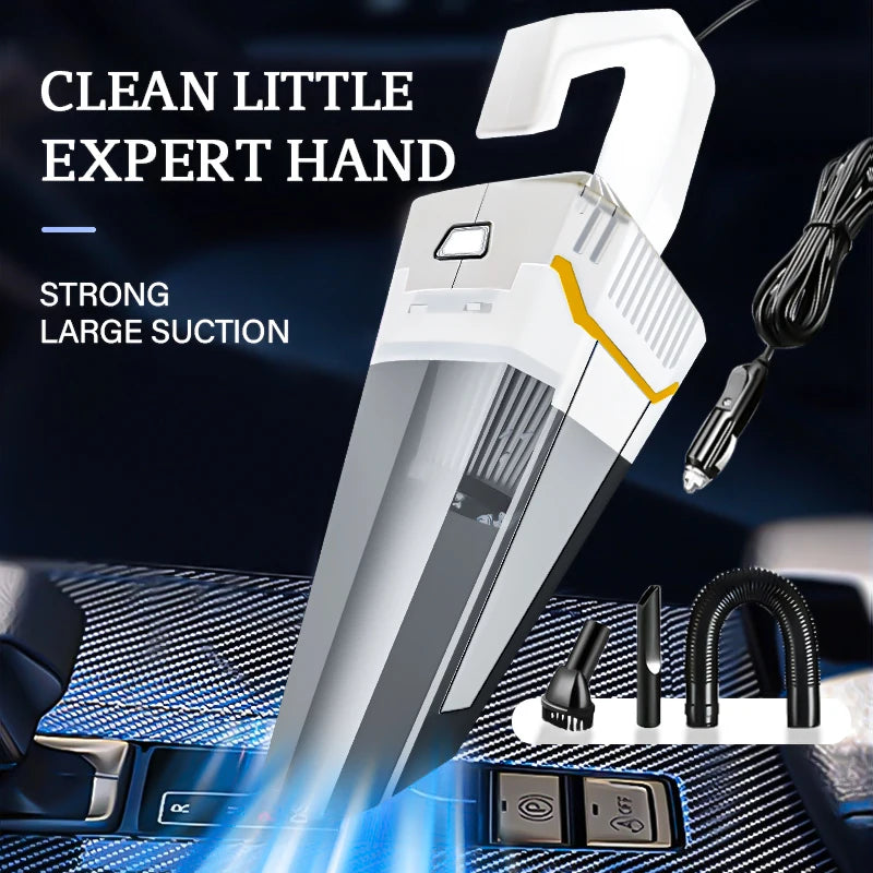 Car vacuum cleaner, portable 35000pa high suction wet and dry vacuum cleaner, car 12V cigarette lighter socket