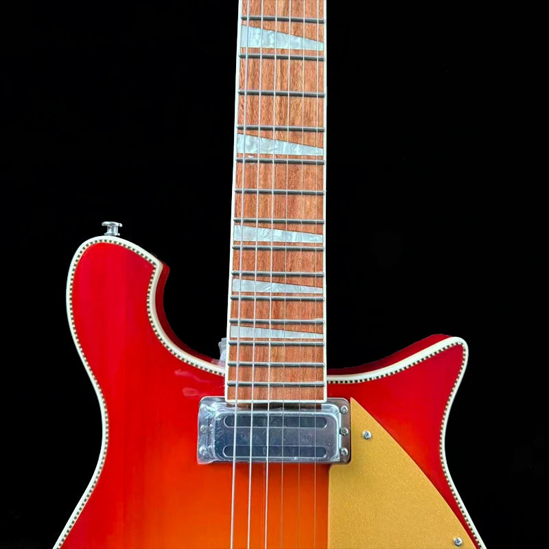 KGD Sunset Color Scheme, H-H Pickup Electric Guitar, Round Stainless Steel Frets, Christmas Gift, In-Stock Local Warehouse with