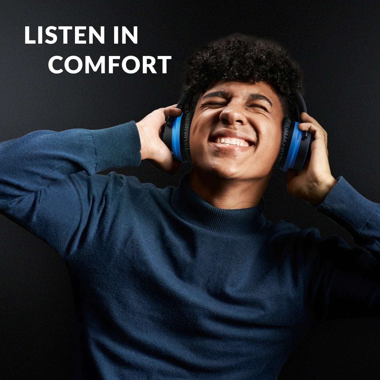 E7BPRO Active Noise Cancelling Wireless Headphones, Over-Ear Headphones with Mic, Rich Deep Bass, Long Battery Life